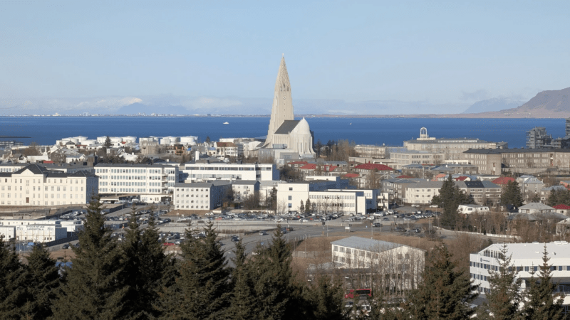 Titelgrafik zu Island mit Kindern in Reykjavik mit Hallgrímskirkja